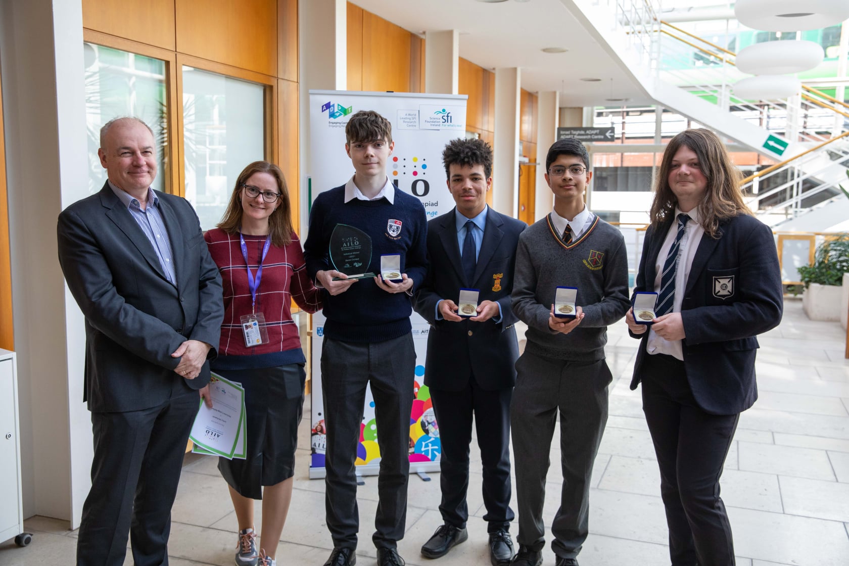 AILO 2022 Award Winners with Prof. Vincent Wade and Dr. Cara Greene